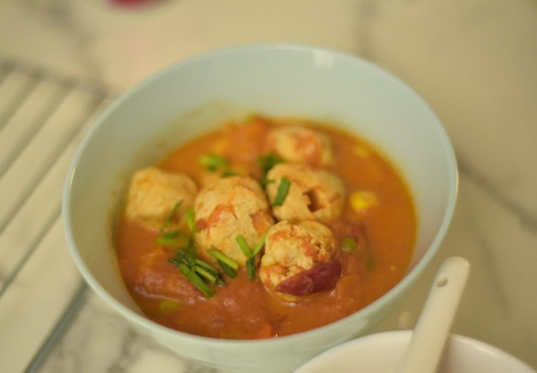 茄汁鸡胸肉丸子