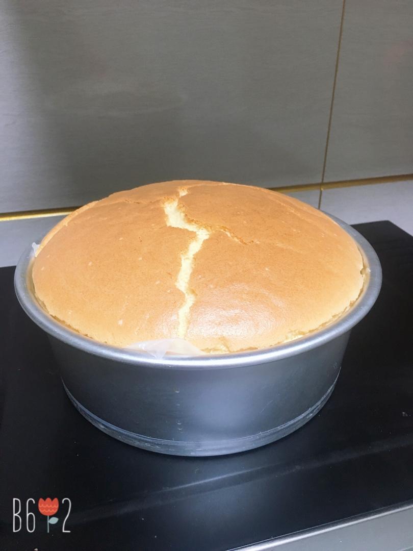 烫面雪纺蛋糕--8寸生日蛋糕胚