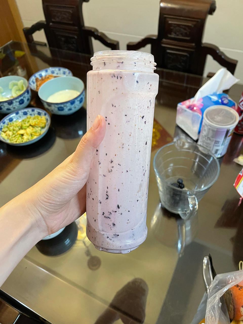 超好喝的蓝莓奶昔