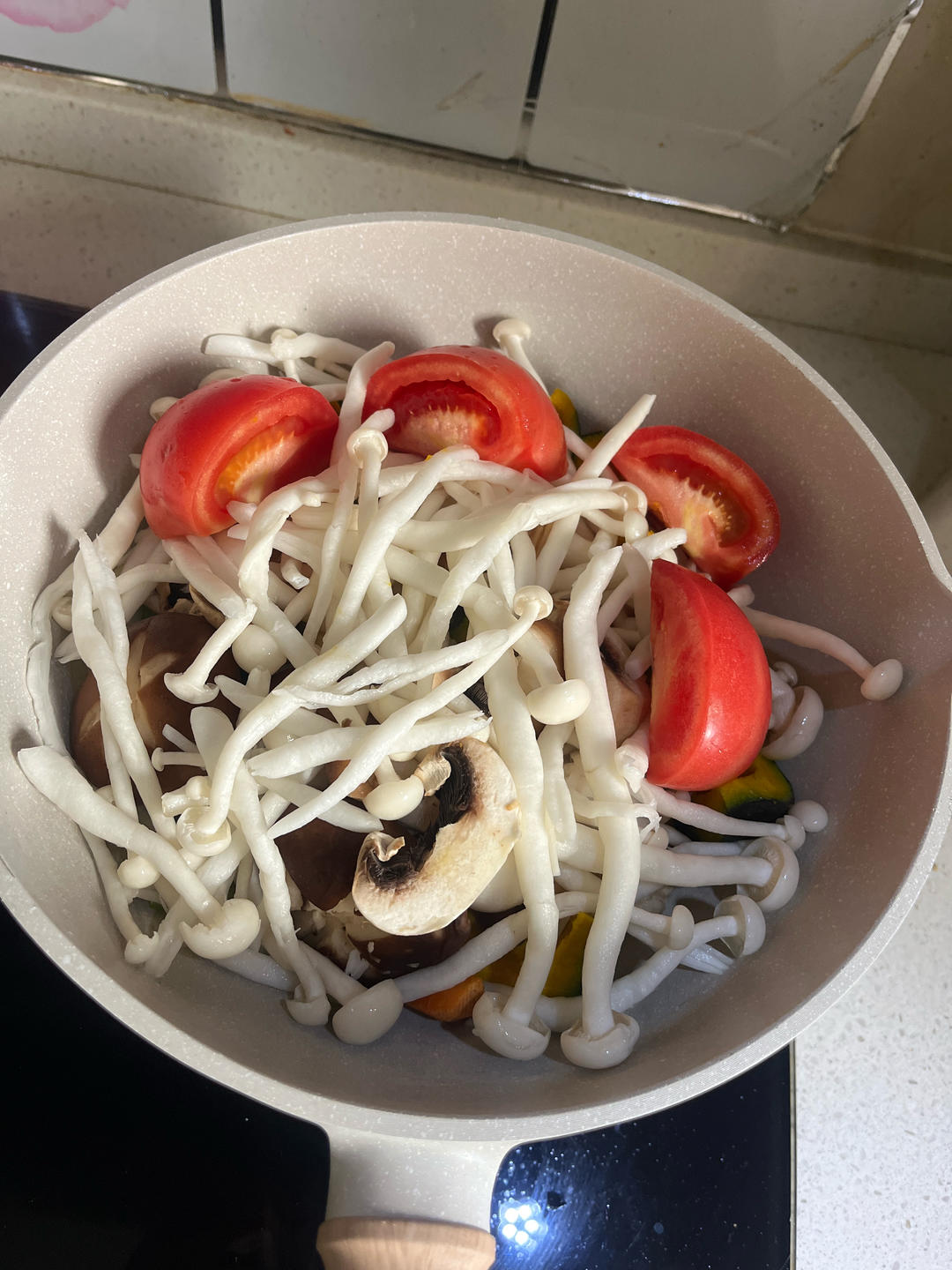 素菜水油焖菜一锅出