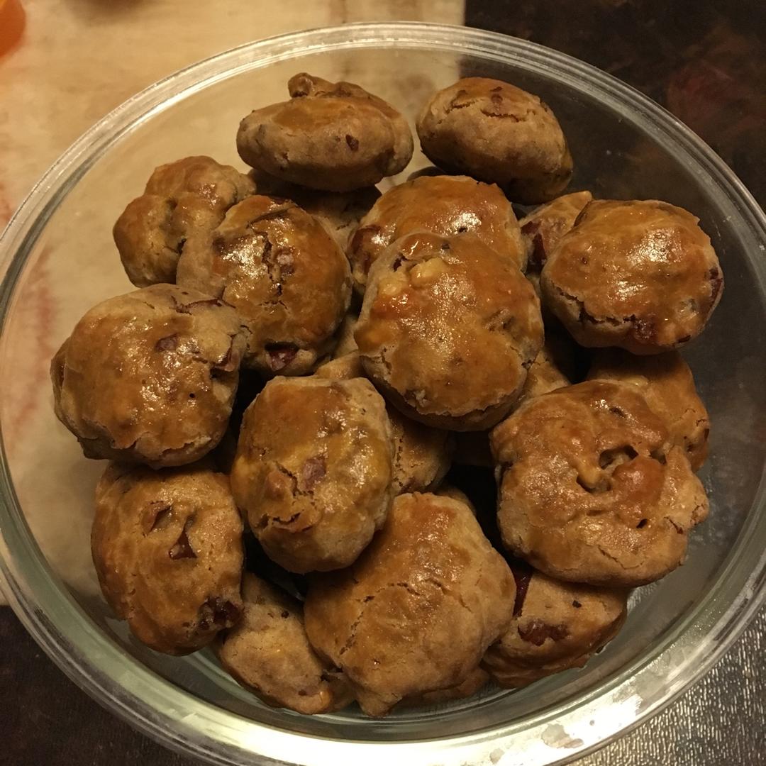 红枣红糖核桃饼干
