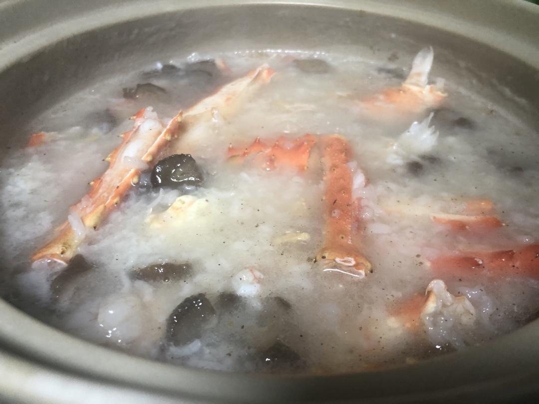 帝王蟹海鲜砂锅粥（简单的潮汕美食）