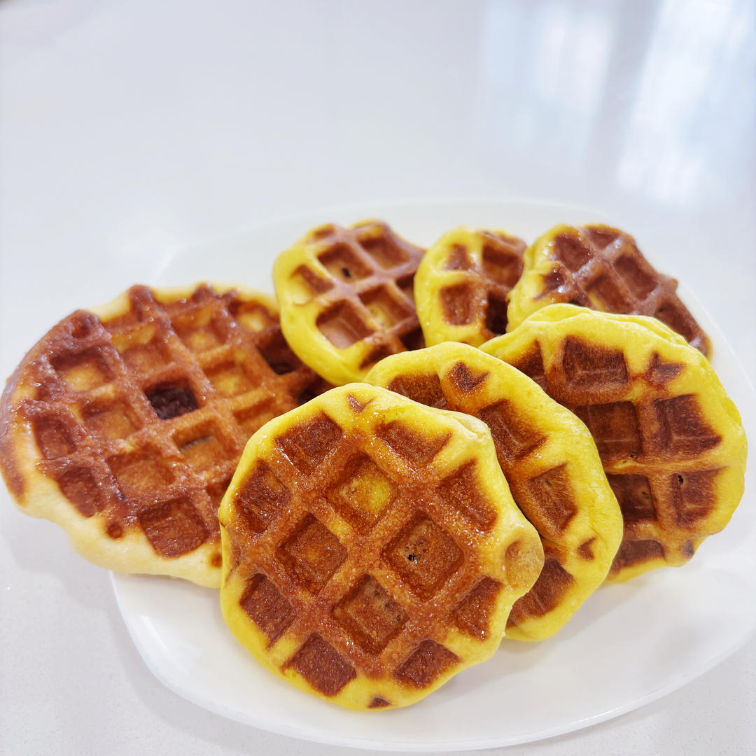 南瓜蜜豆华夫饼