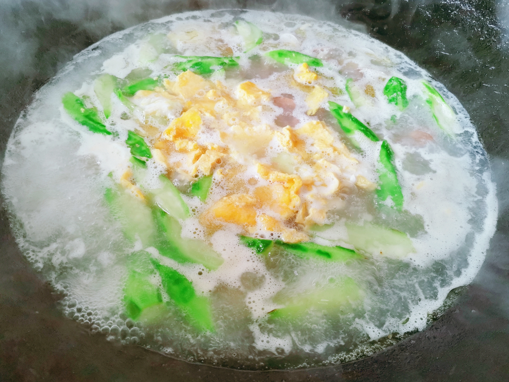 广东丝瓜花甲汤的做法