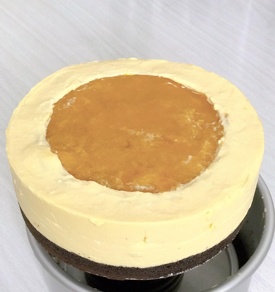 芒果巧克力奶酪慕斯蛋糕（免烤）
