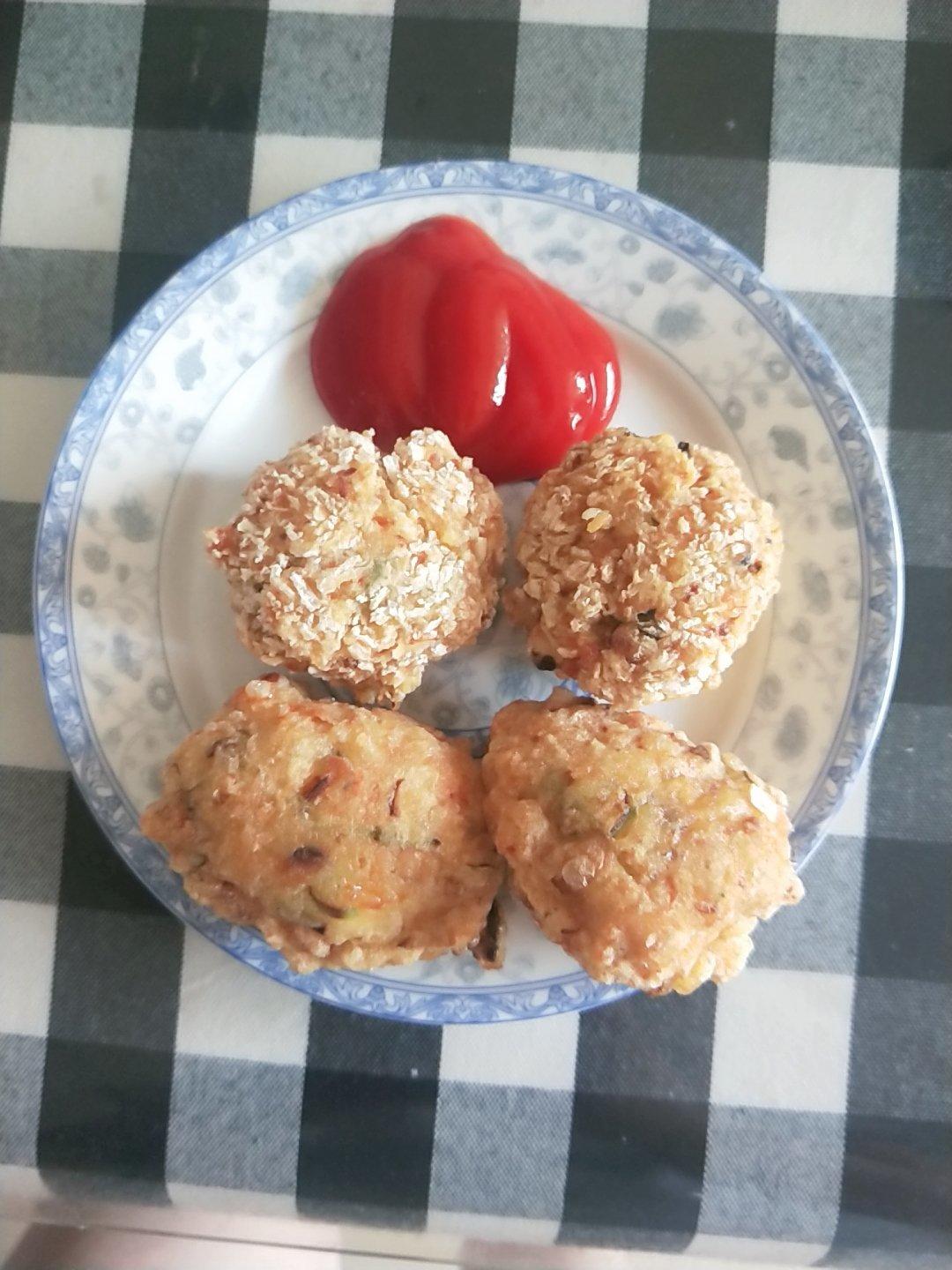 胡萝卜香菇鸡肉丸