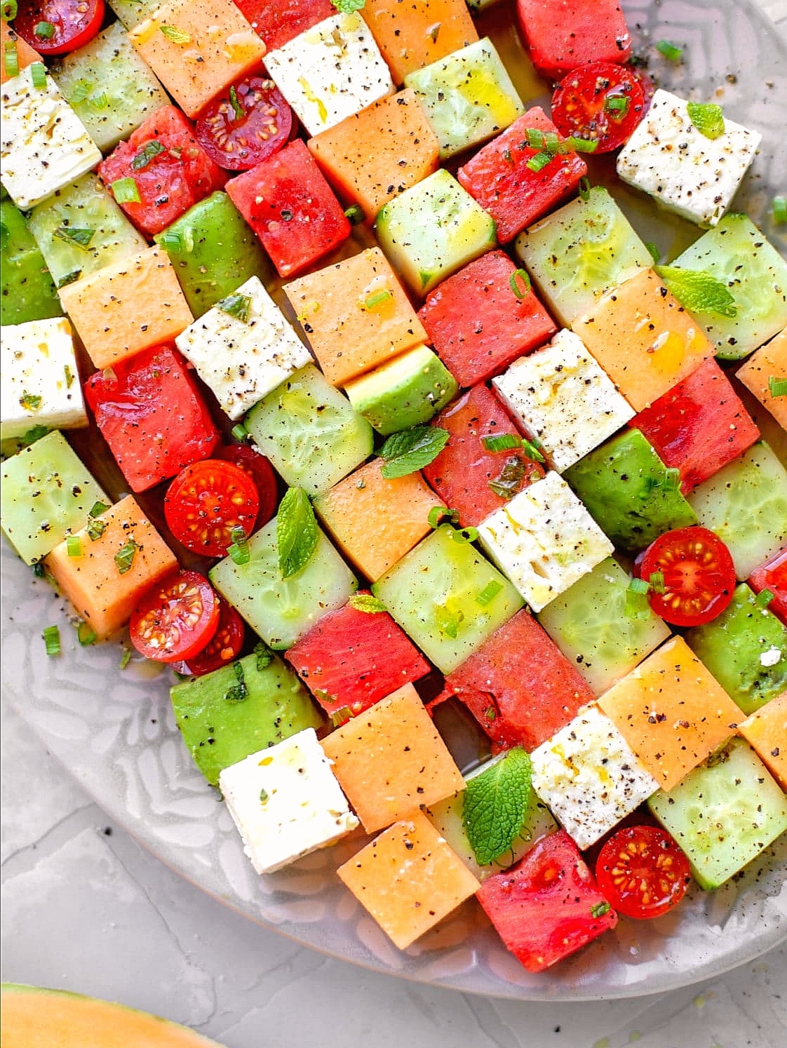 清甜蜜瓜沙拉（Cubed Melon Salad）的做法