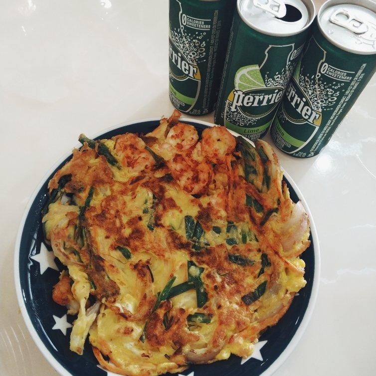 韩式海鲜韭菜饼