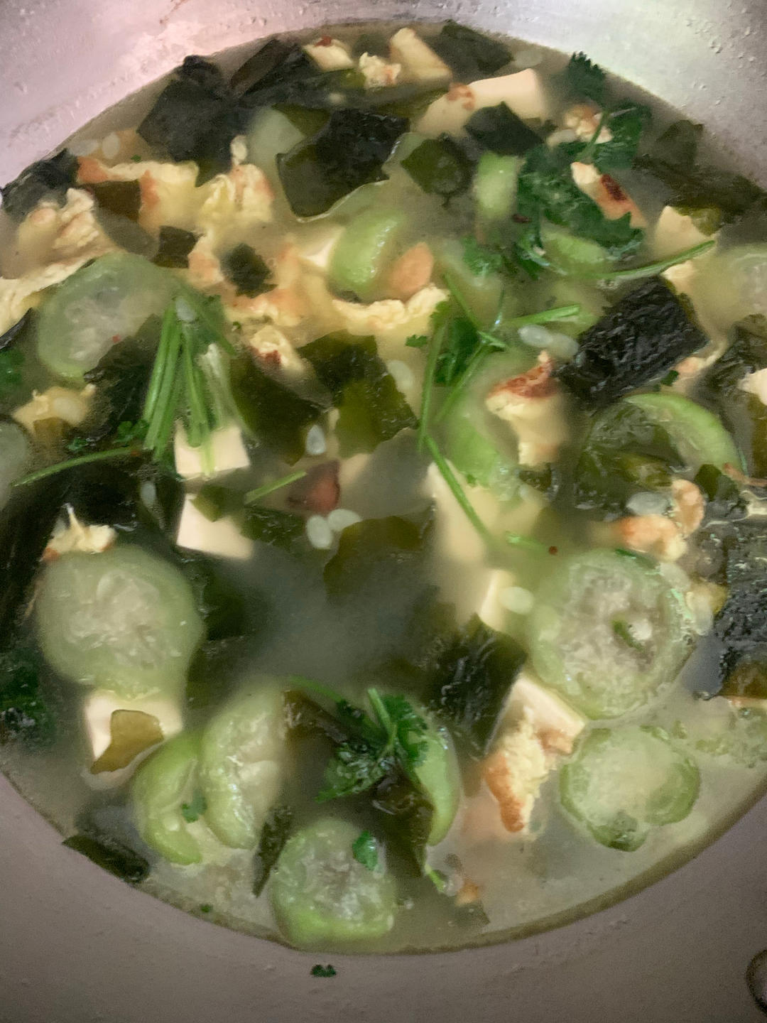 丝瓜豆腐汤（附奶白色汤方法）