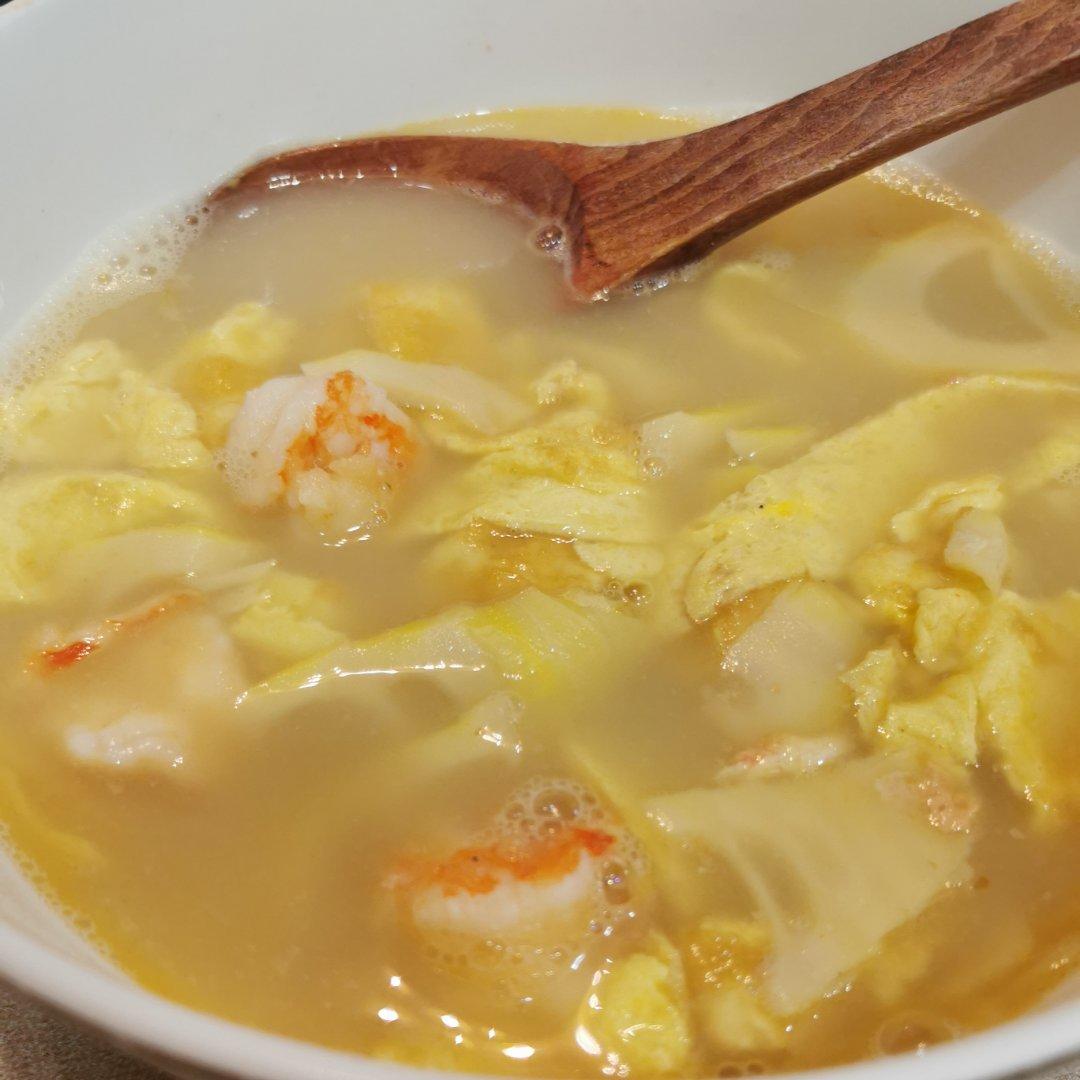 春笋鲜虾片煲汤