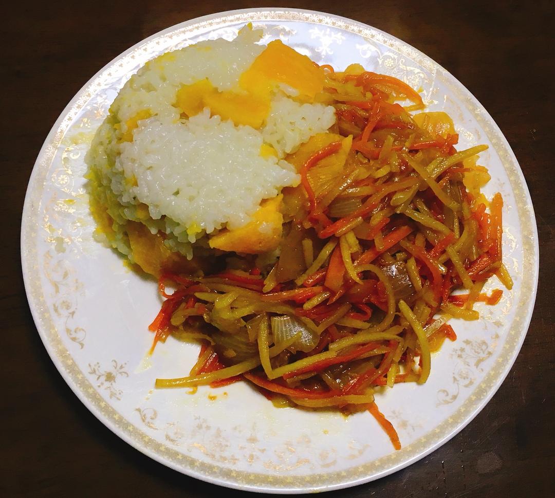 中式洋葱土豆胡萝卜盖浇饭