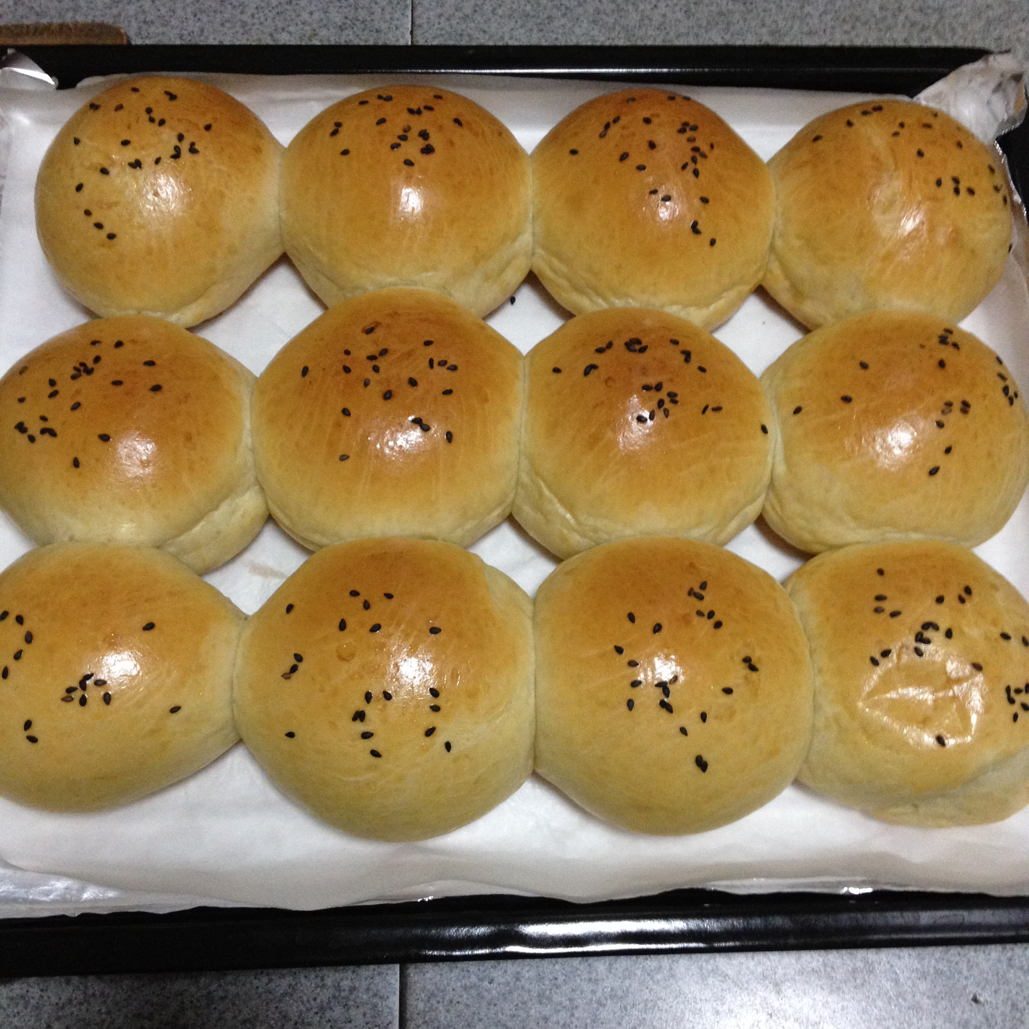 鲜奶油小餐包（一次发酵）