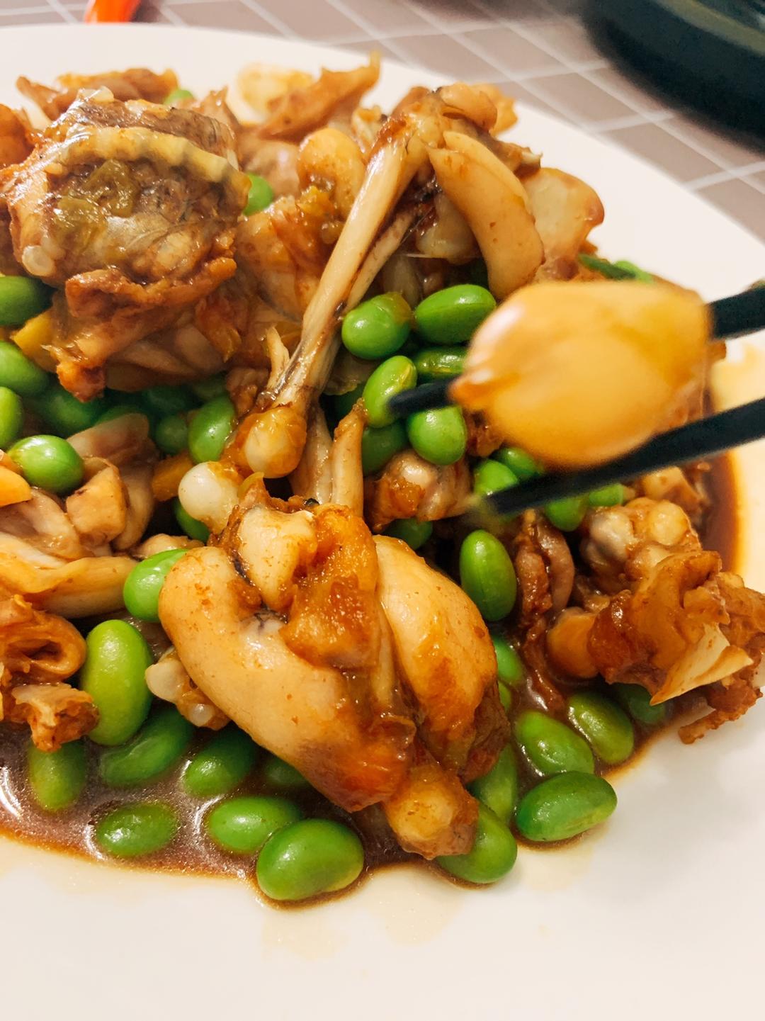 毛豆牛蛙的做法