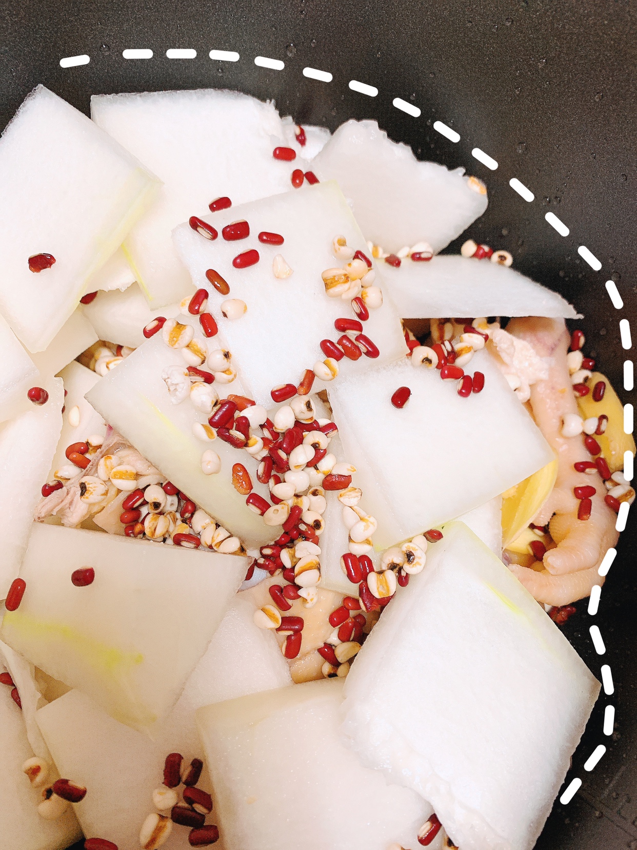 冬瓜薏米赤小豆煲鸡汤