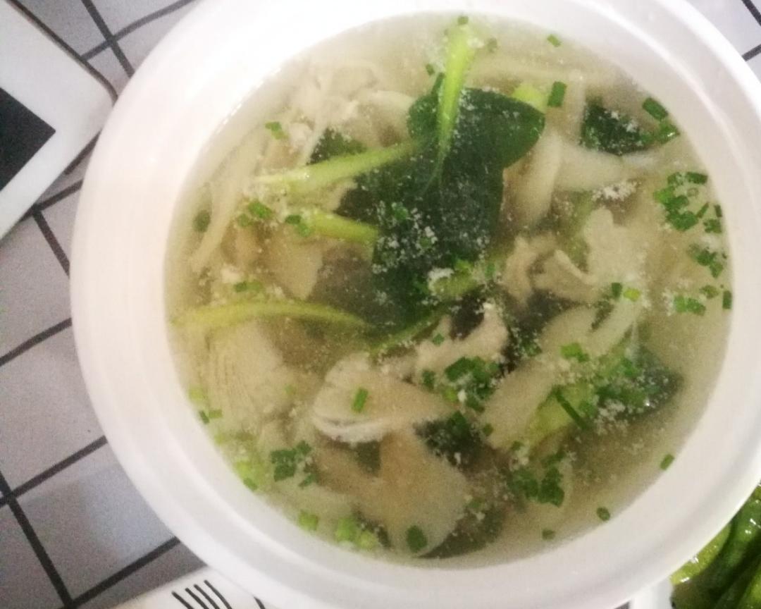 平菇青菜瘦肉汤的做法