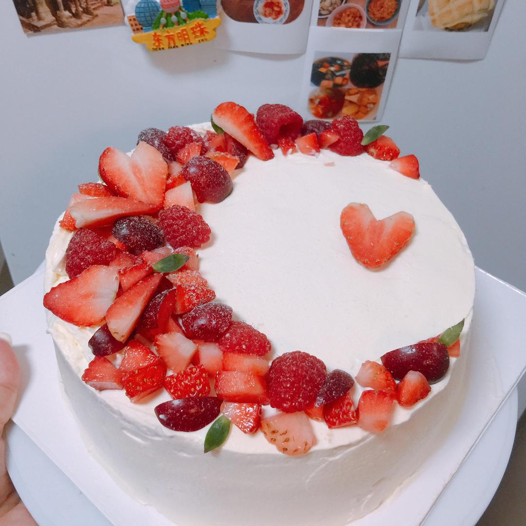 hannahleung做的水果奶油蛋糕装饰