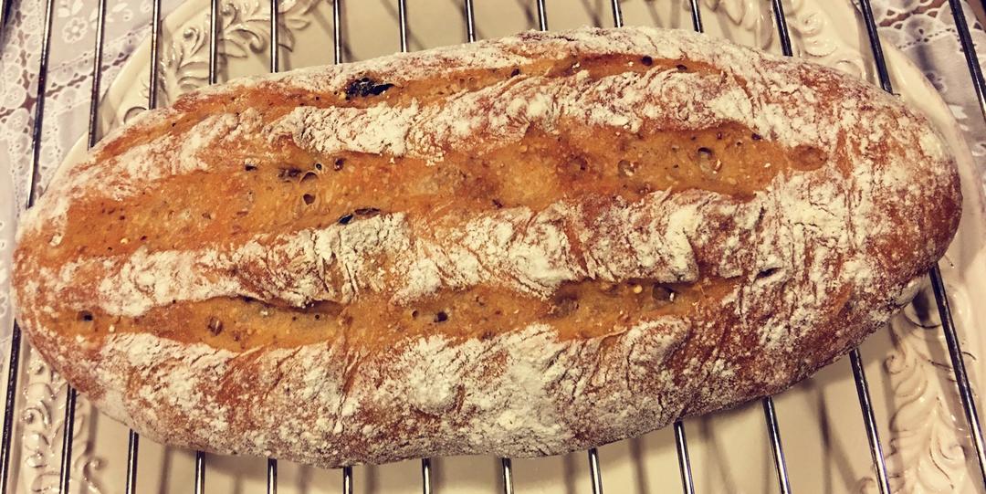 免揉面包控之多谷物欧包