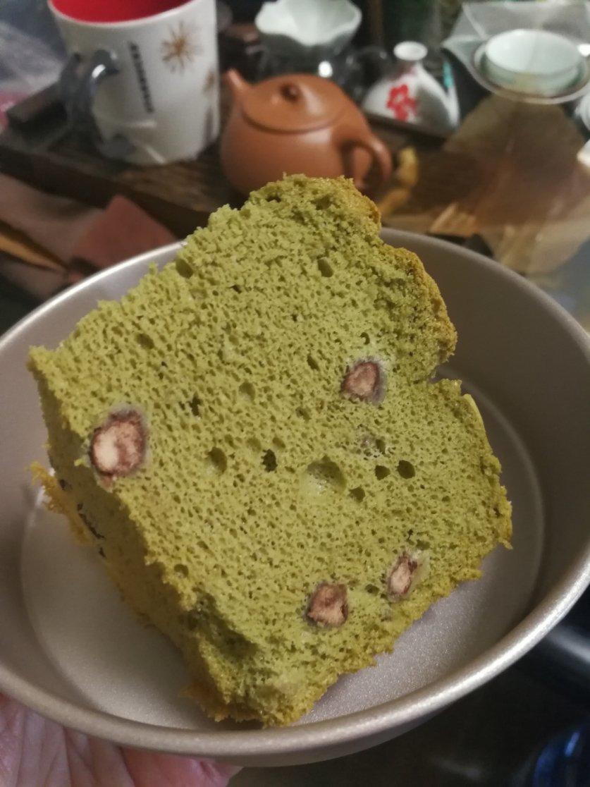 细腻绵软抹茶红豆戚风【附蜜红豆分布均匀小技巧】