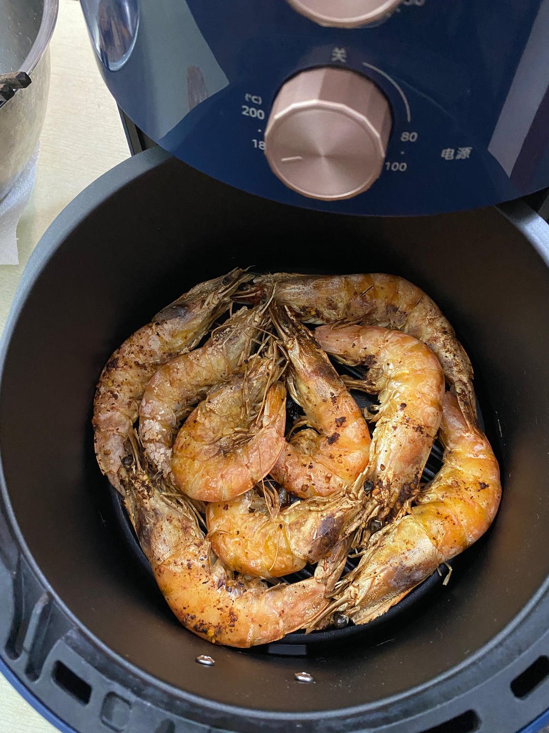 零厨艺的空气炸锅炸虾（无油版）
