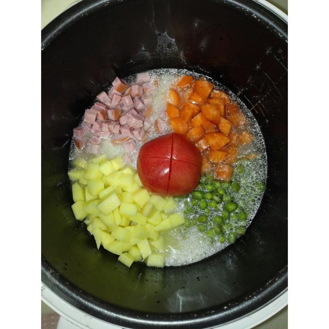 一颗番茄---一个西红柿 拌饭