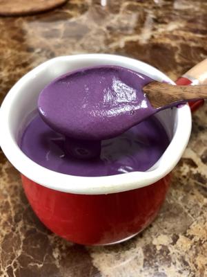 超快元气早餐奶香燕麦片紫薯糊的做法 步骤5