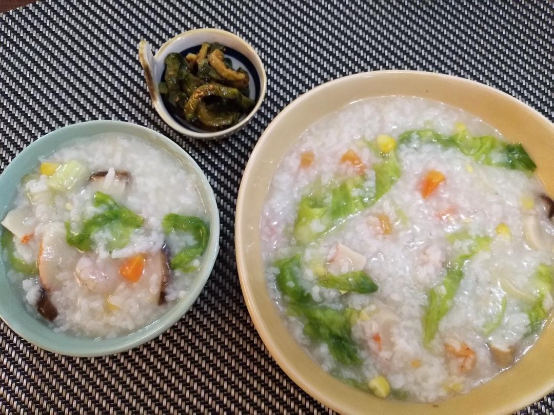 蔬菜虾仁粥