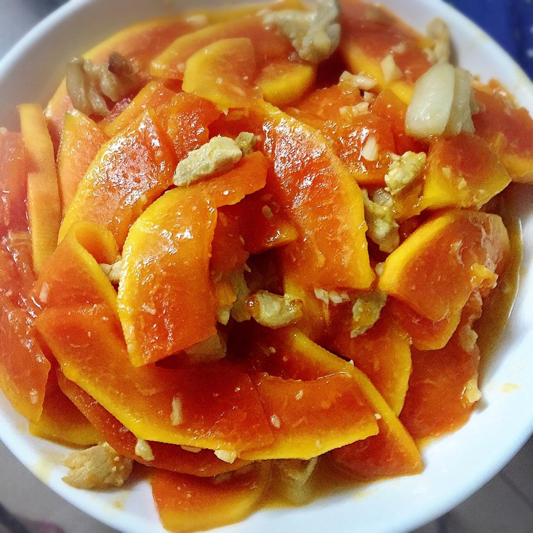 会跳舞的味蕾_做的鸡肉炒木瓜