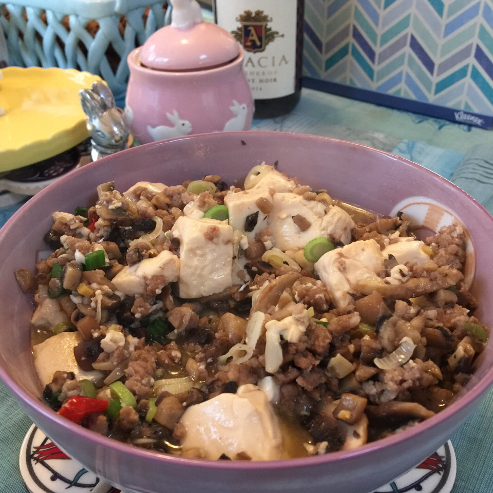 肉末蘑菇烧豆腐