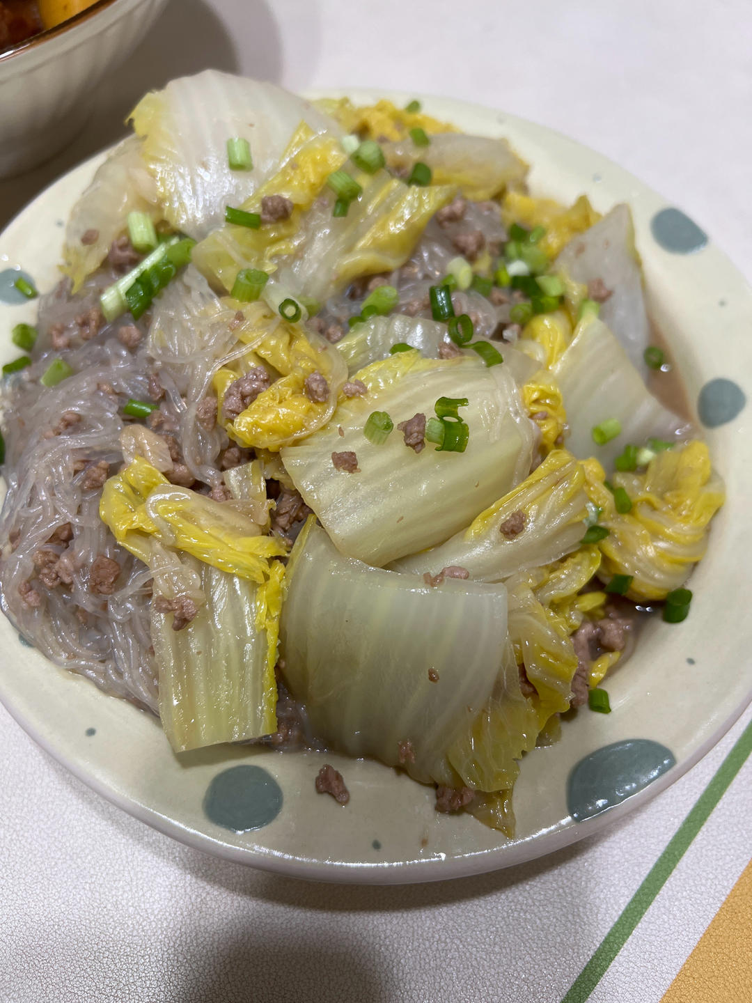 肉末娃娃菜粉丝煲