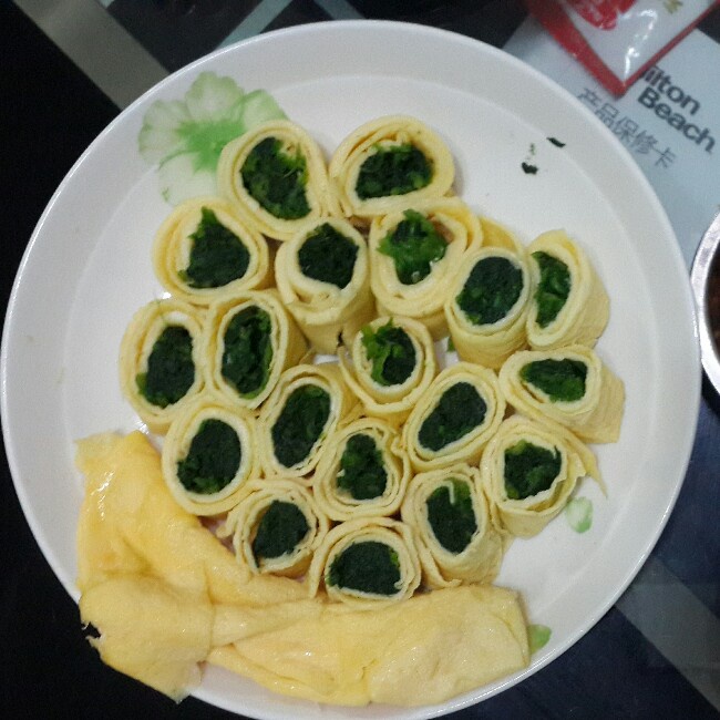 好吃又简单的鸡蛋菠菜卷