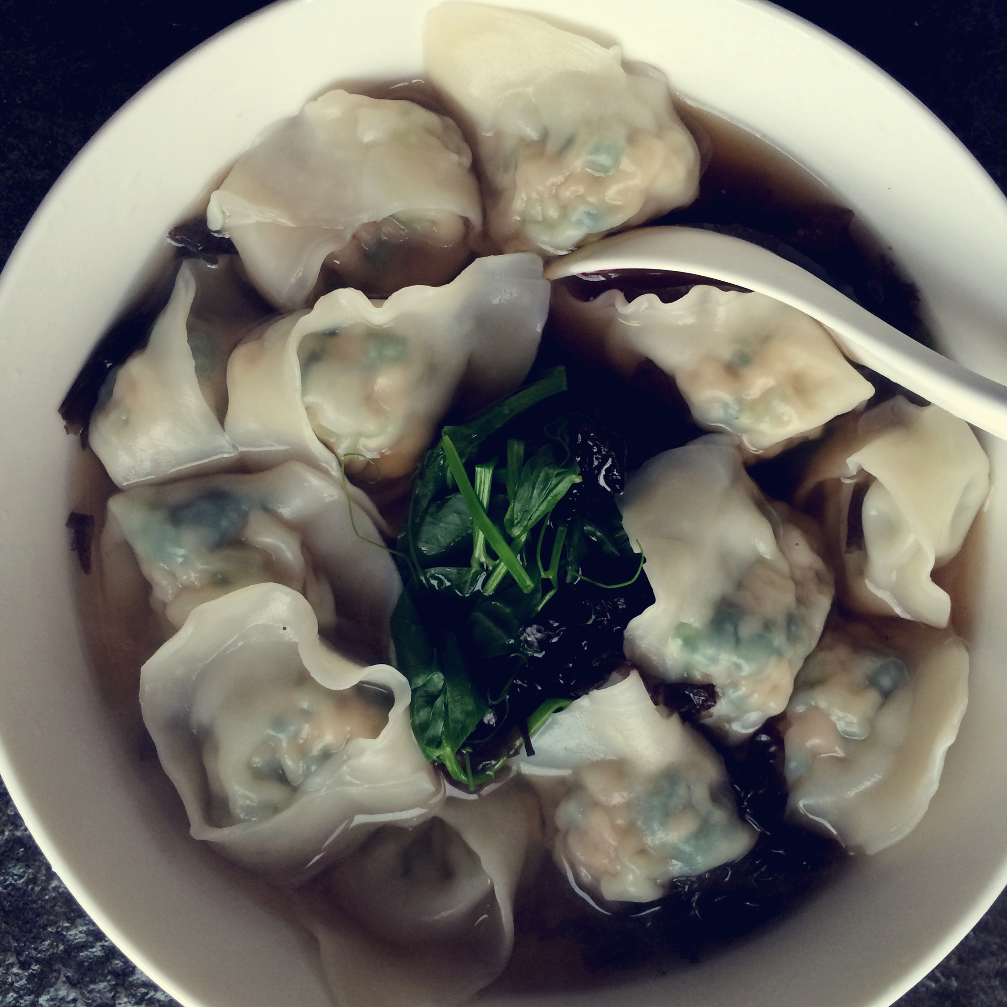 小追求大幸福做的小白菜鲜肉鸡汤馄饨