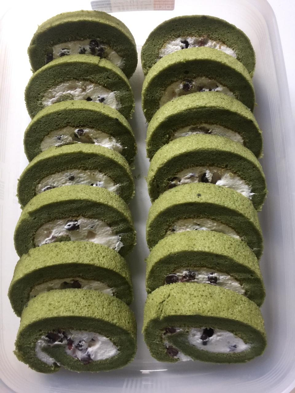 抹茶红豆蛋糕卷