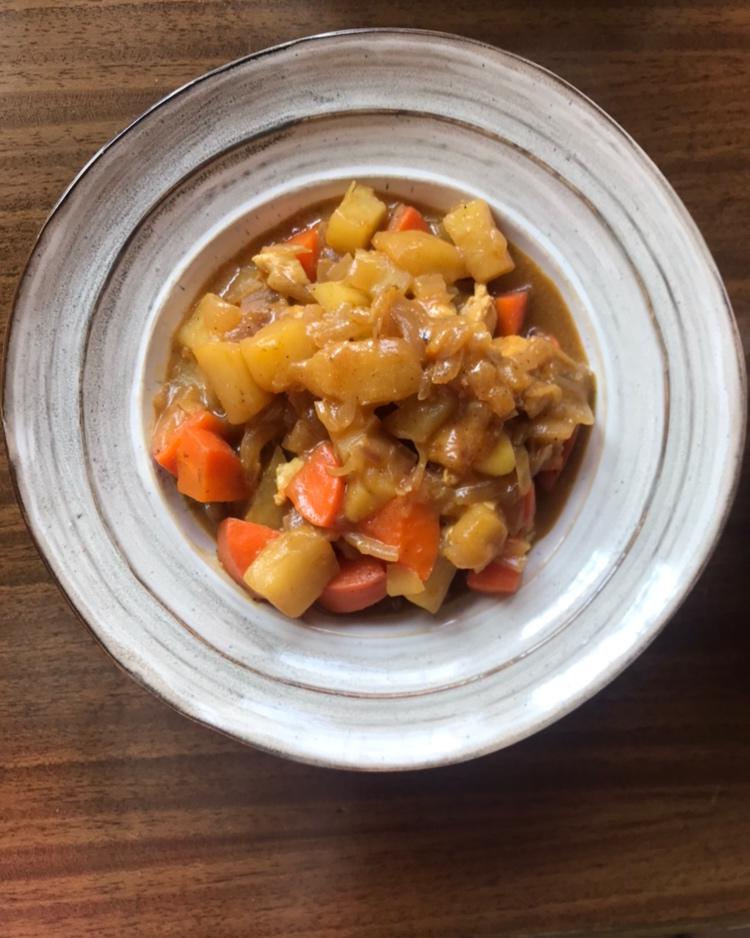 减脂三餐·电饭煲 | 苹果酸奶咖喱鸡