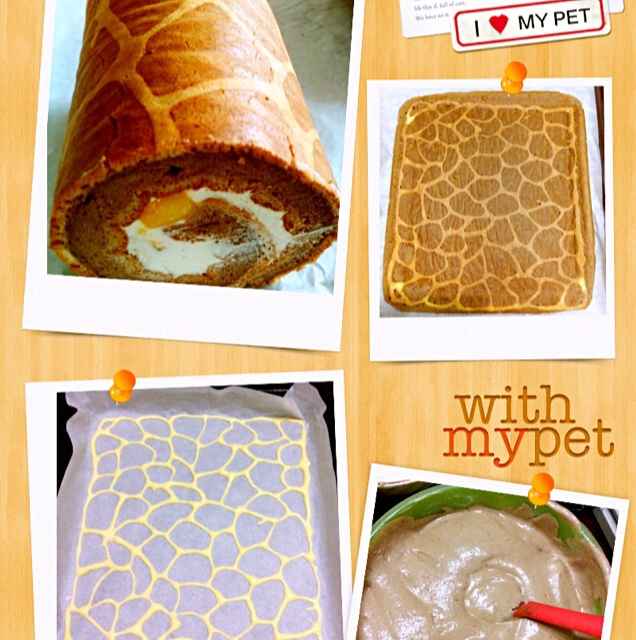 超萌长颈鹿蛋糕卷