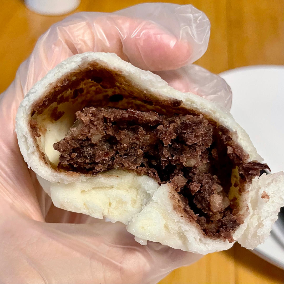 超好吃有豆豆的豆沙包，一次发酵（红豆包）