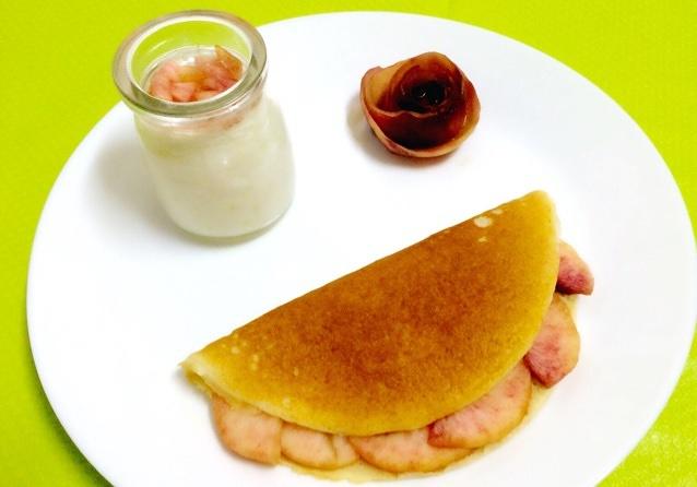 蜜桃可丽饼&酸奶