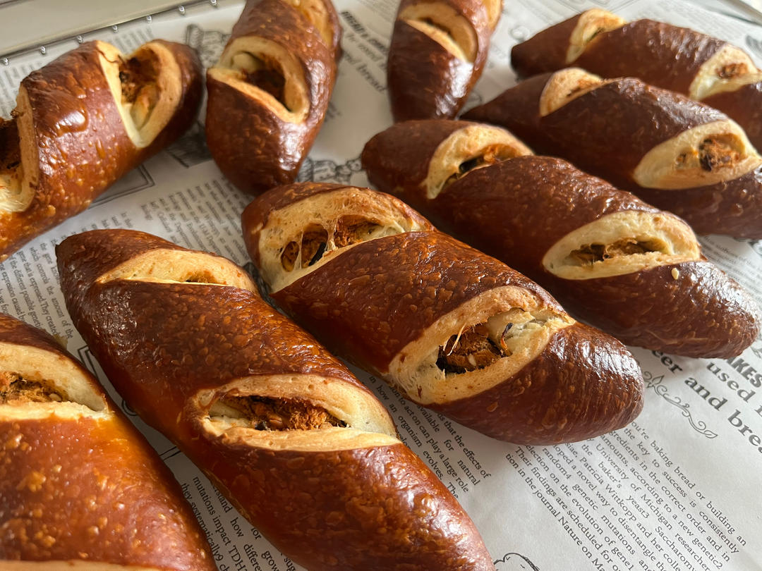 德式碱水面包｜红豆碱水面包｜0糖低卡｜超快手｜免发酵｜免手套膜｜免冷冻