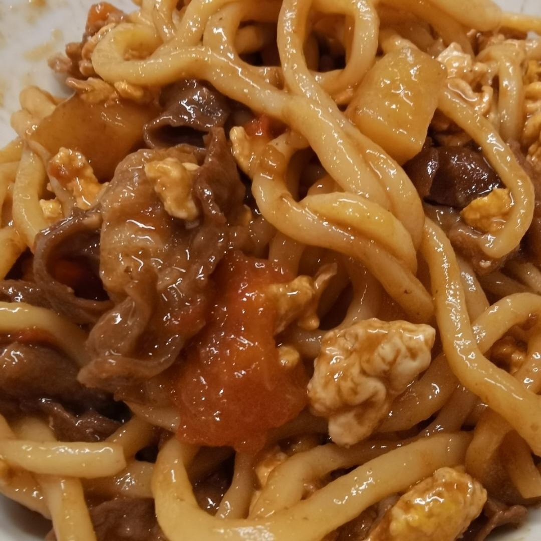 好吃到舔碗底番茄土豆肥牛焖面❗️十分钟快手