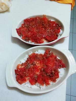 番茄牛肉焗饭的做法 步骤3