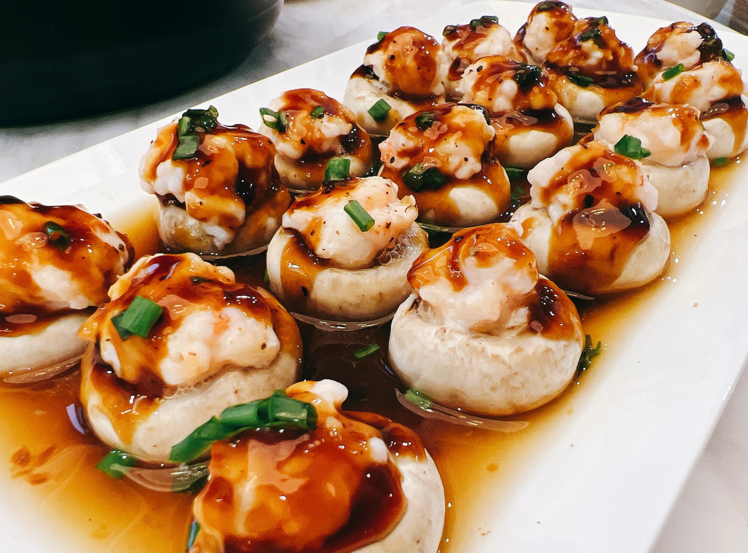 蘑菇酿虾滑♨️鲜、香、嫩口口爆汁