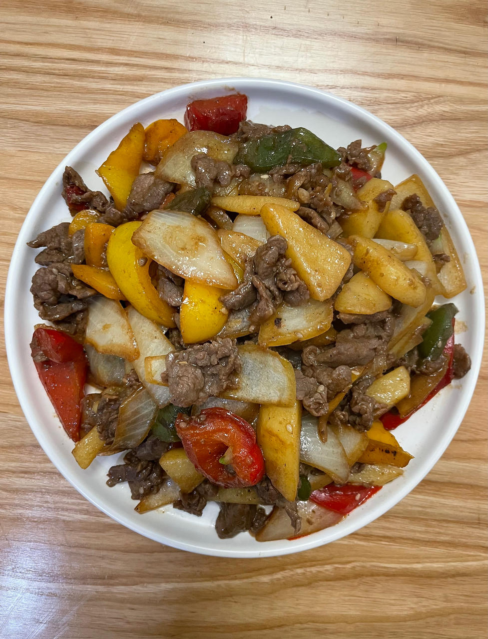 孜然土豆炒牛肉