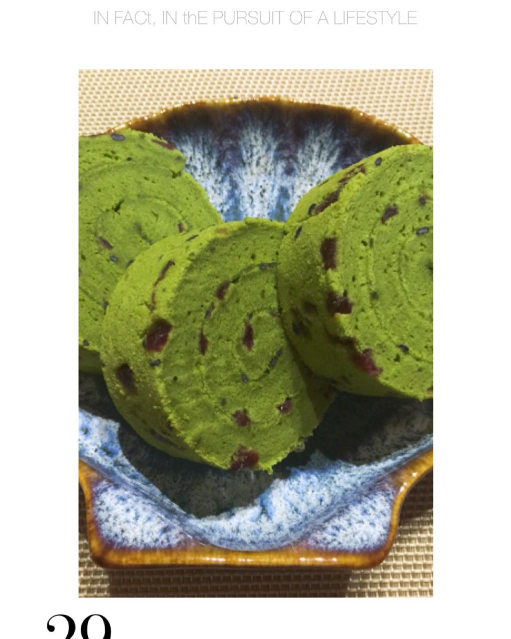 抹茶戚风蛋糕卷