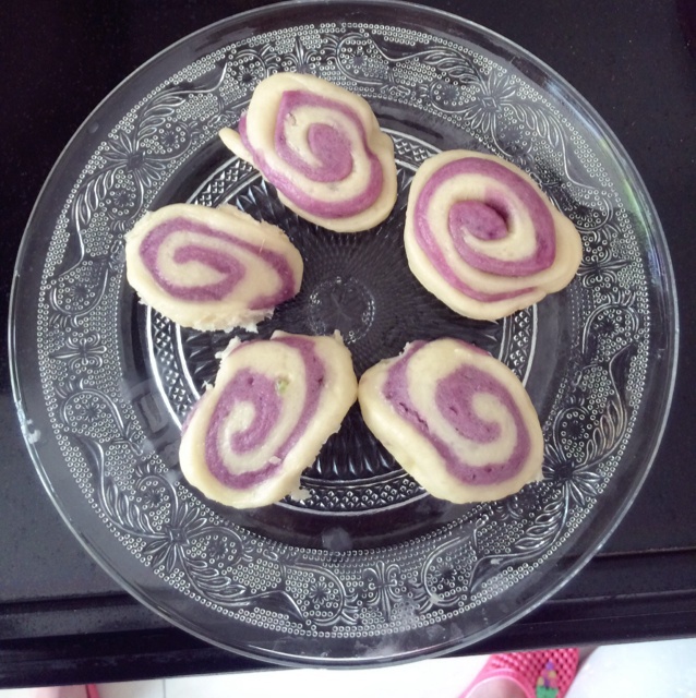 可可双色花卷馒头