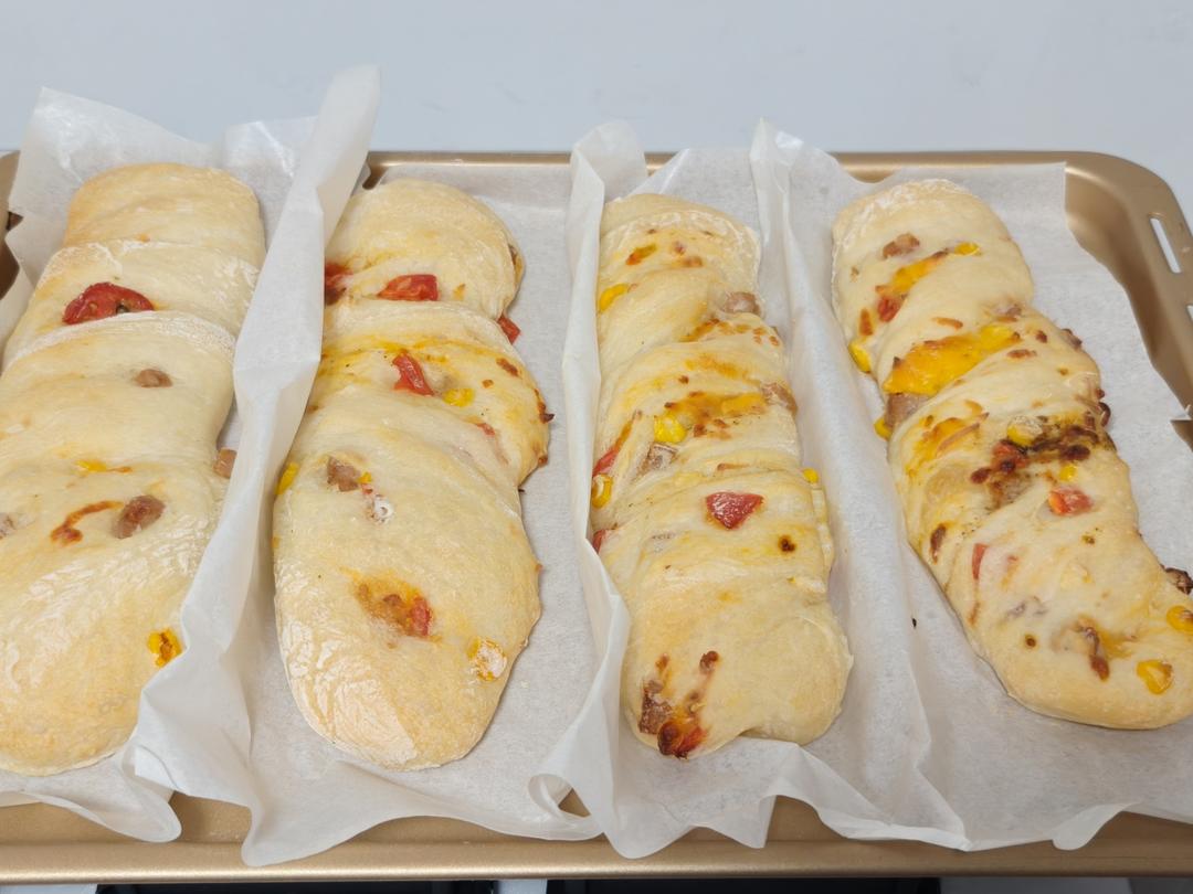 免揉面的全麦恰巴塔扭扭棒