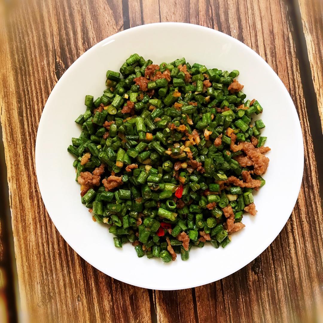 肉沫豆角下饭菜
