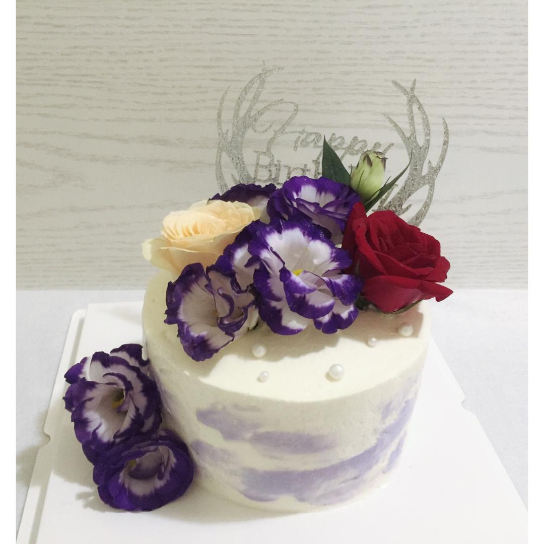 呆呆的袋做的鲜花蛋糕