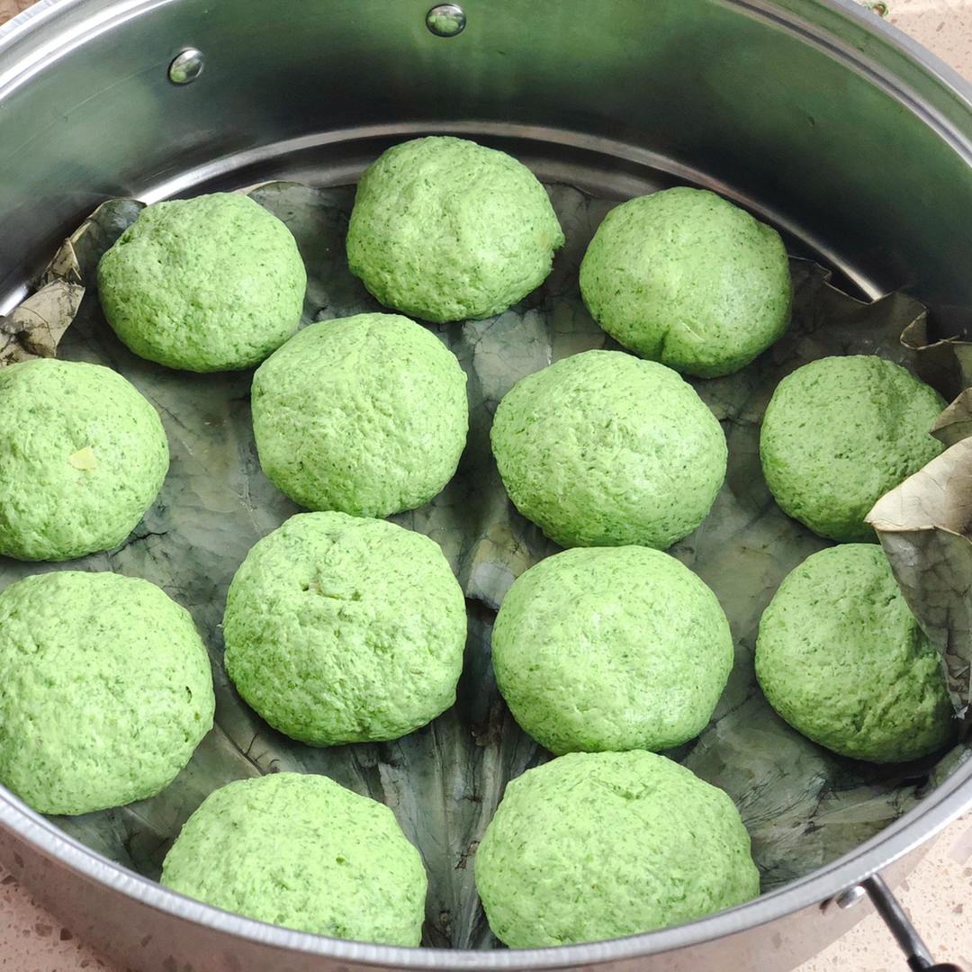 艾草清明果(咸味馅家庭版)的做法