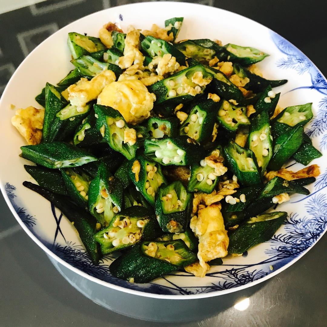 秋葵炒鸡蛋