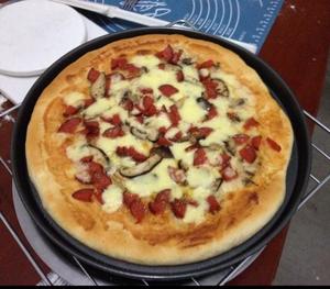 蘑菇蒜肠披萨的做法 步骤7