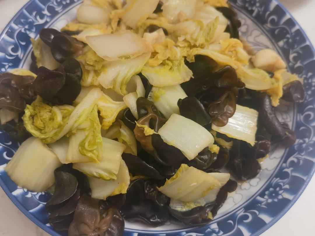 娃娃菜炒木耳